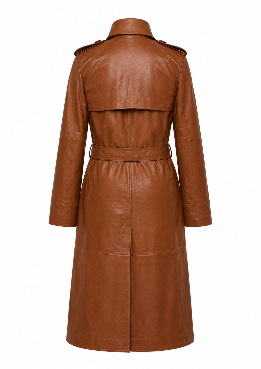 Women’s Longline Sheep Nappa Leather Trench Coat