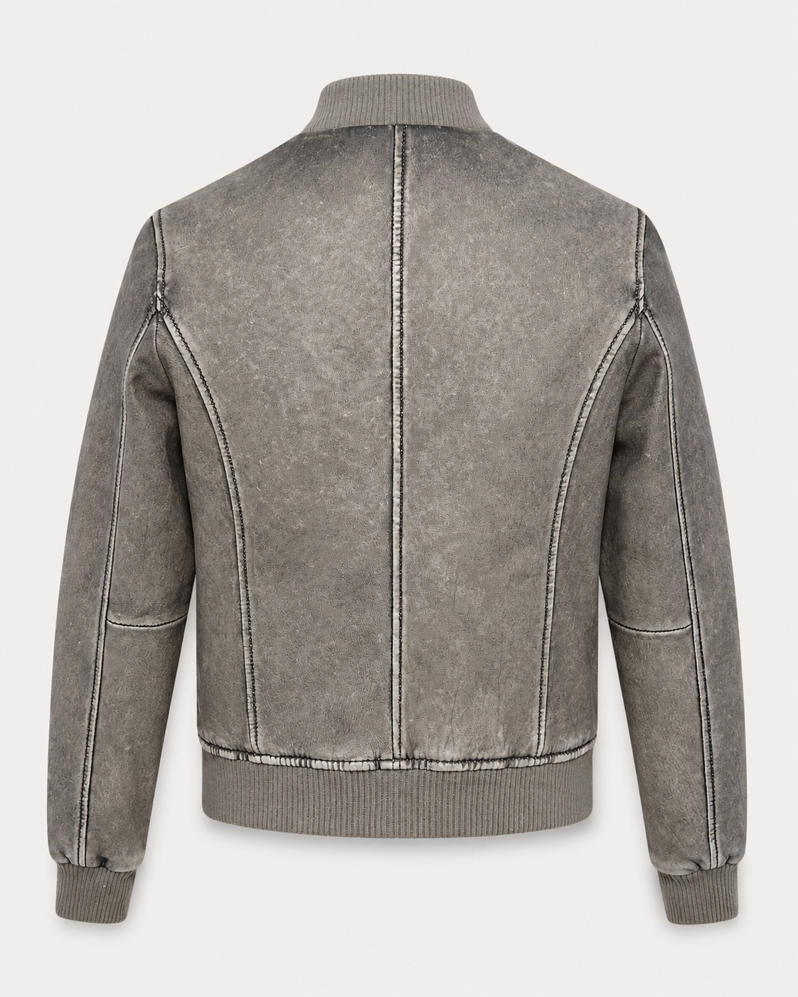 Women’s Washed Leather Bomber Jacket