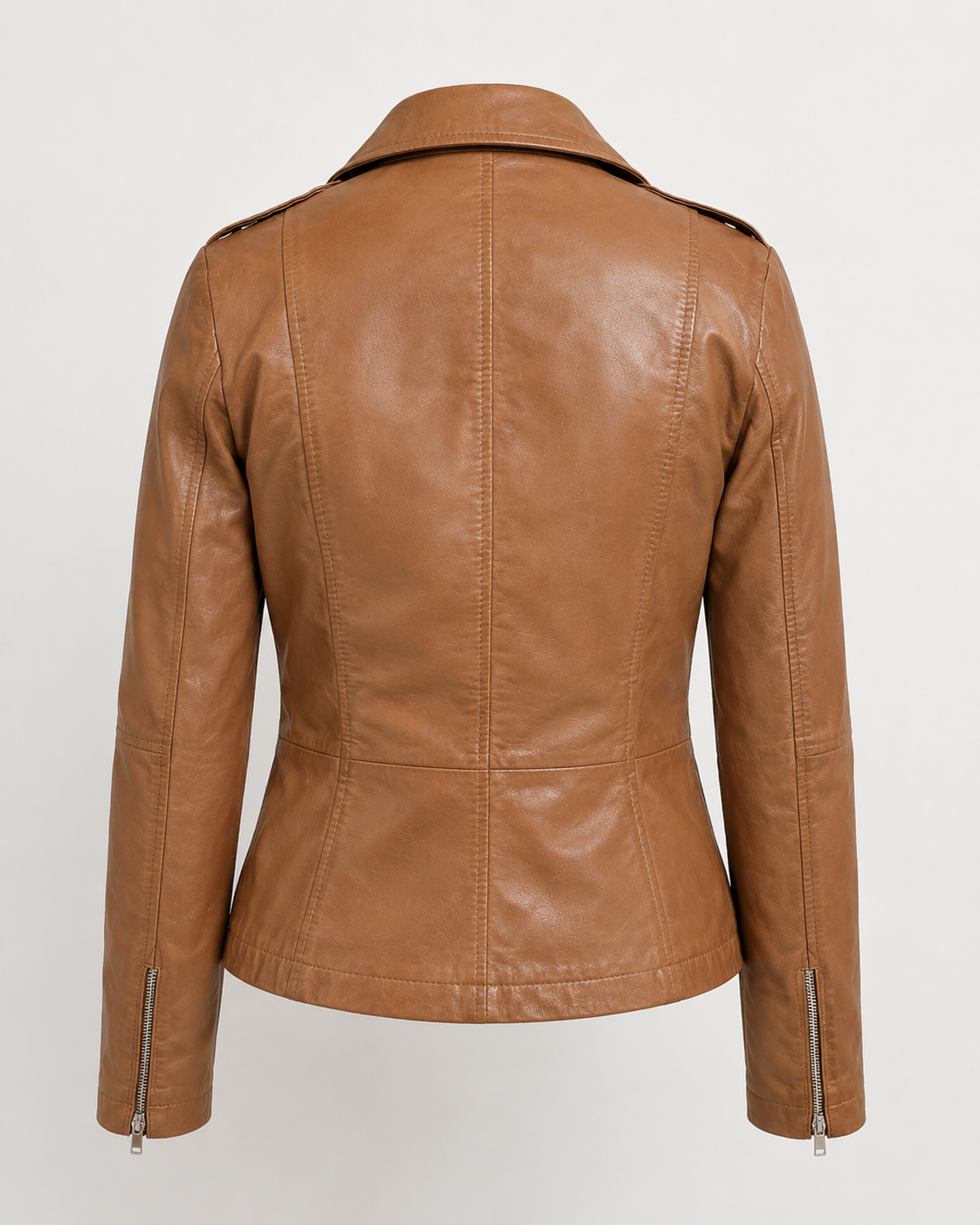 Women’s Tailored Faux Leather Moto Jacket