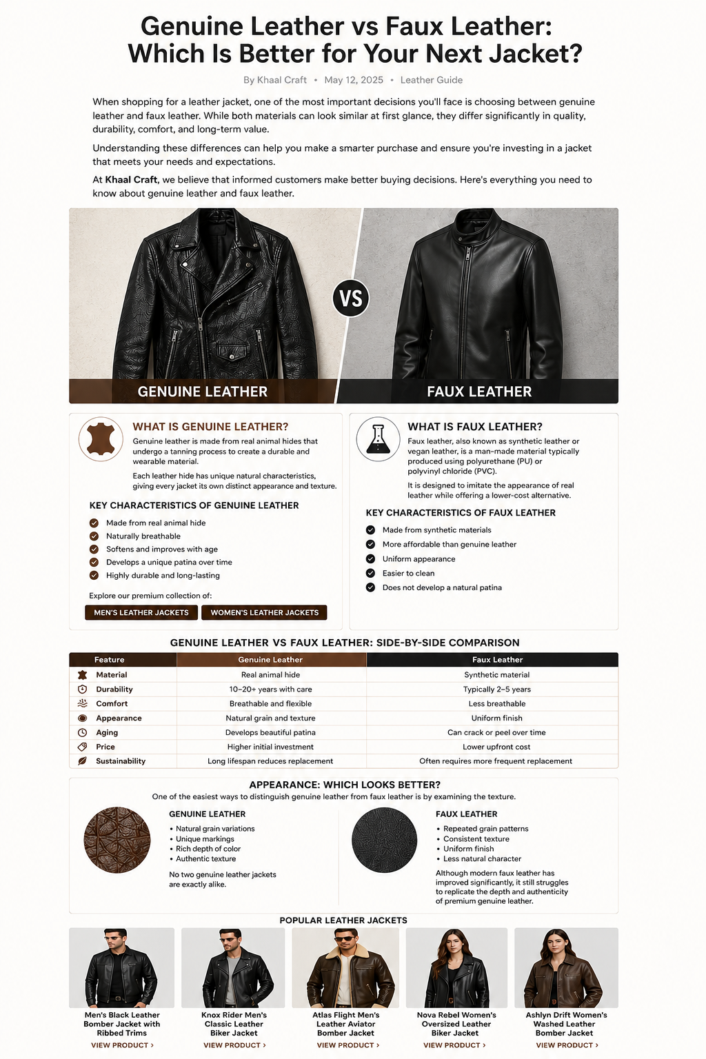 Genuine Leather vs Faux Leather: What's the Difference?