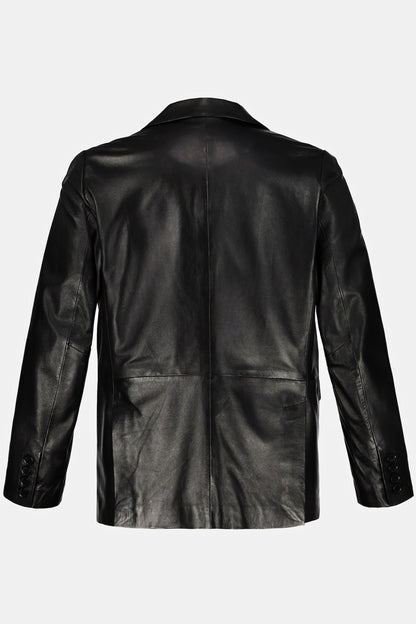 Men's Lamb Nappa Leather Blazer – Real Leather Tailored Black Blazer Jacket (L–7XL)