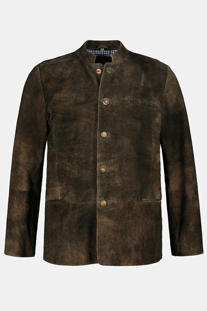 Men's Goatskin Suede Bavarian Trachten Jacket – Real Suede Traditional Jacket (L–7XL)