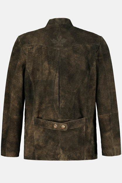 Men's Goatskin Suede Bavarian Trachten Jacket – Real Suede Traditional Jacket (L–7XL)