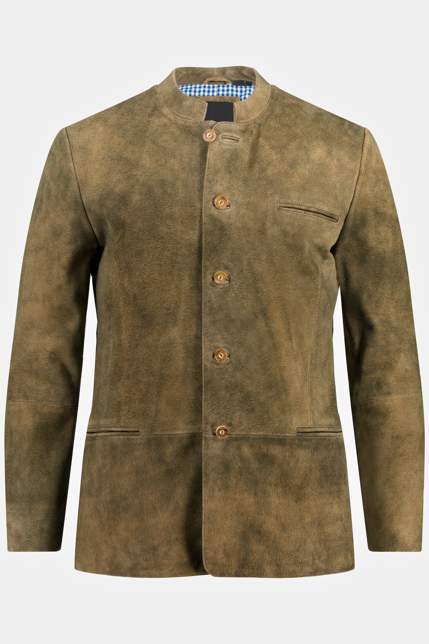 Men's Goatskin Suede Bavarian Trachten Jacket – Real Suede Traditional Jacket (L–7XL)