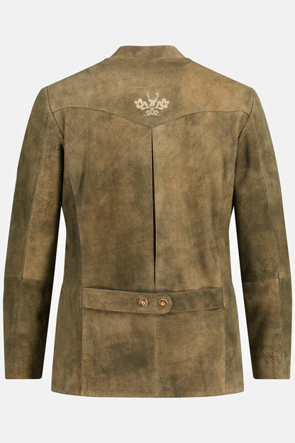 Men's Goatskin Suede Bavarian Trachten Jacket – Real Suede Traditional Jacket (L–7XL)