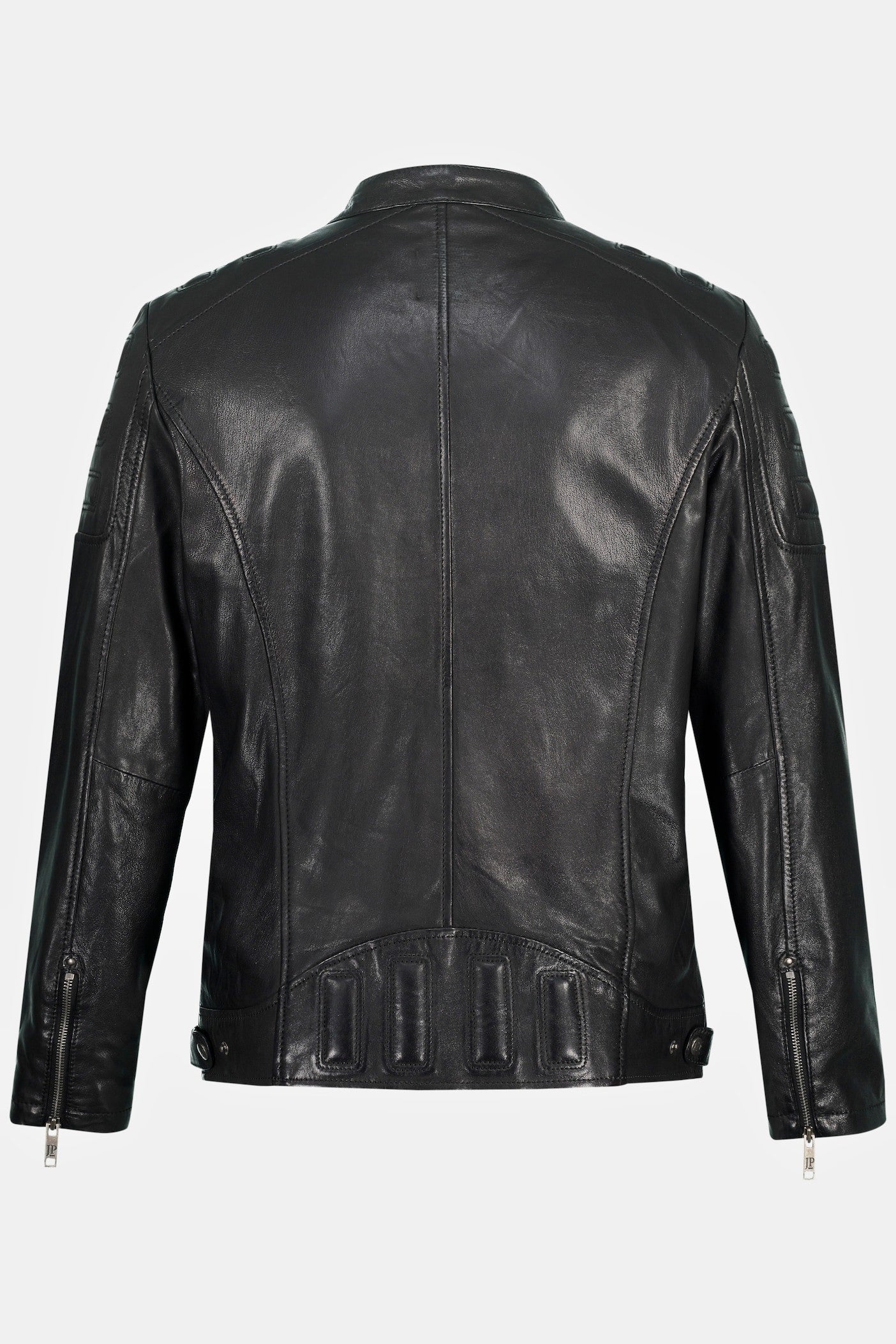 Men's Lamb Nappa Leather Biker Jacket – Real Leather Quilted Shoulder Moto Jacket (L–7XL)