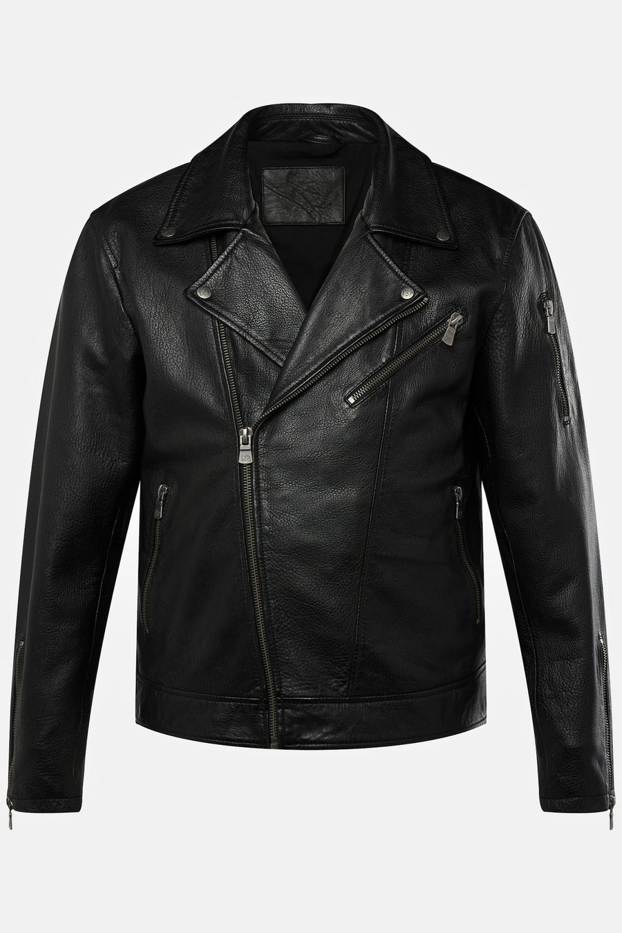 Men's Lamb Nappa Leather Biker Jacket – Real Leather Asymmetric Perfecto Moto Jacket (L–7XL)