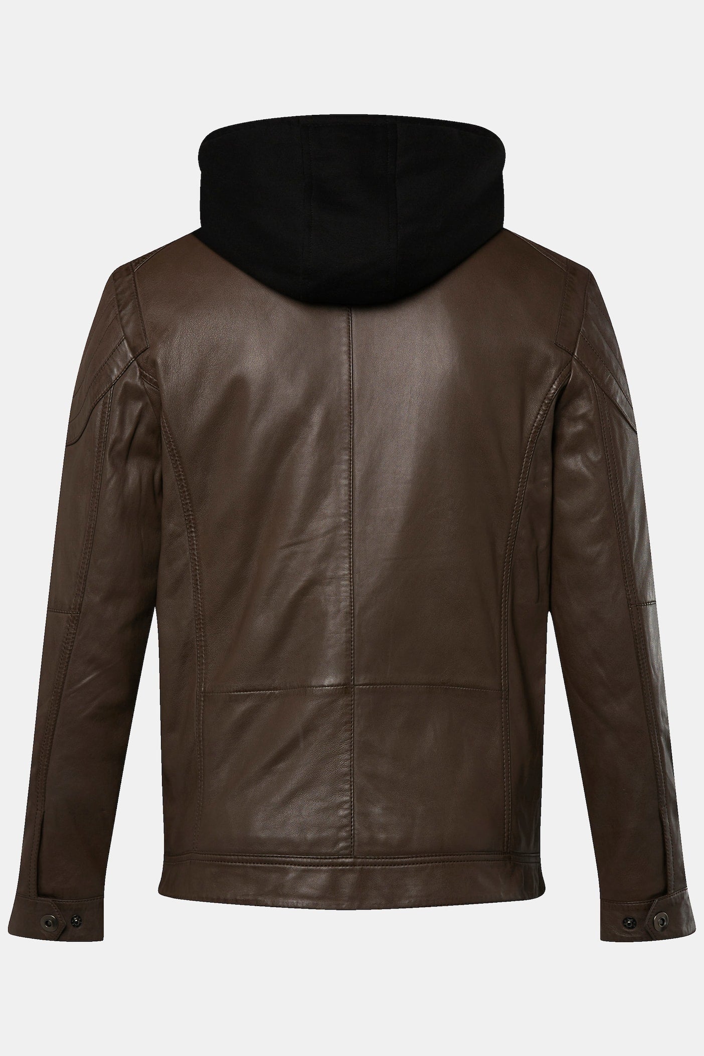 Men's Lamb Nappa Leather Jacket with Detachable Hood – Real Leather Hazelnut Jacket (L–7XL)