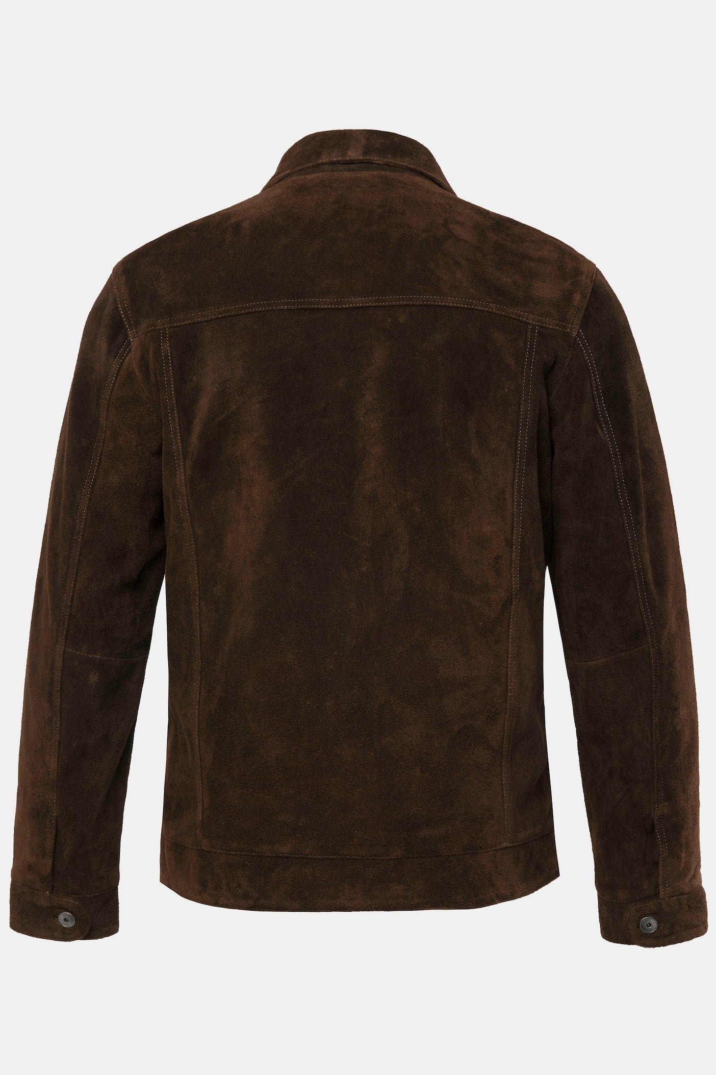 Men's Buffalo Suede Leather Jacket – Real Suede Shirt Collar Trucker Jacket (L–7XL)