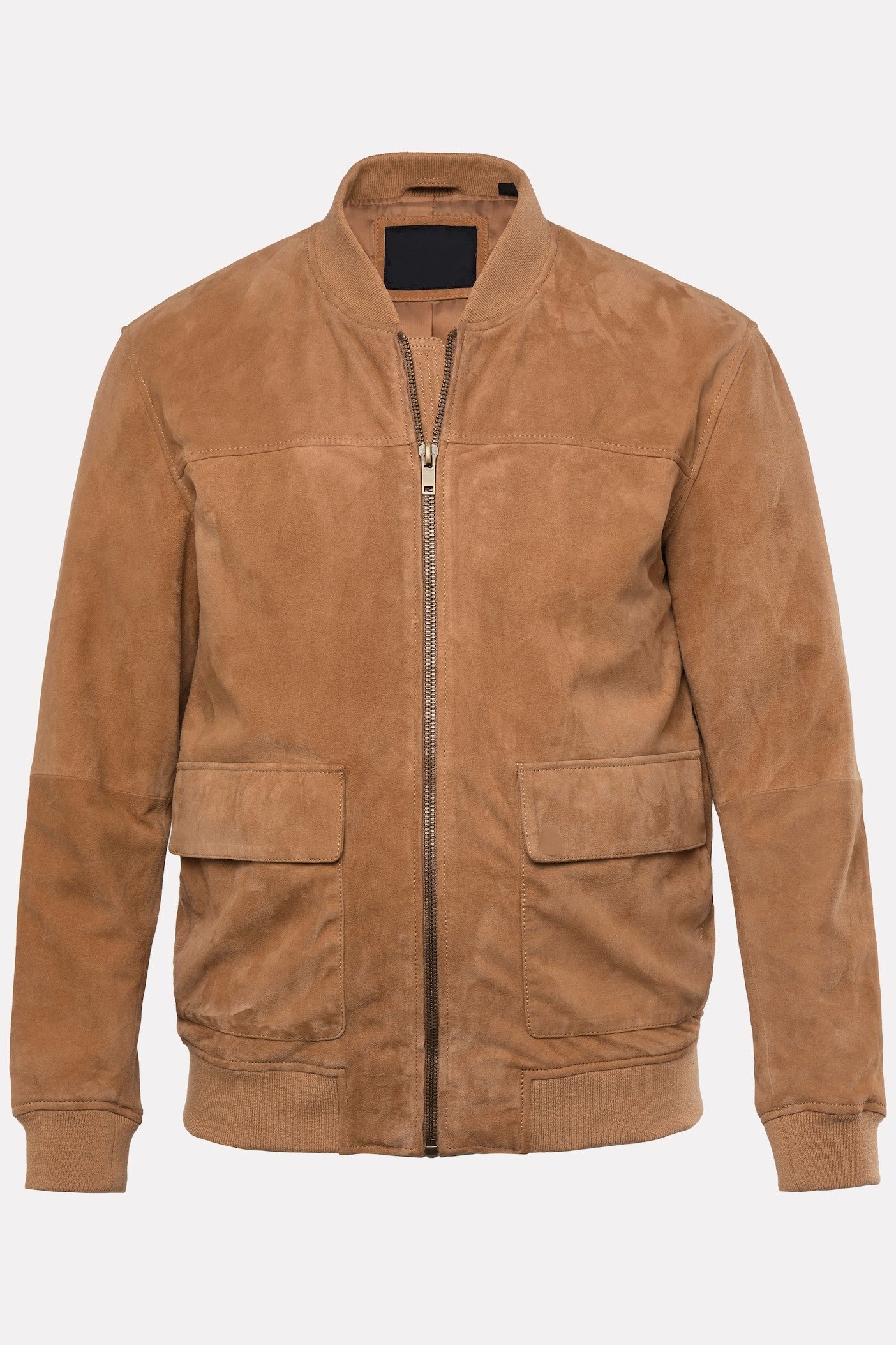 Men's Goatskin Suede Bomber Jacket – Real Suede Varsity Collar Blouson (L–7XL)