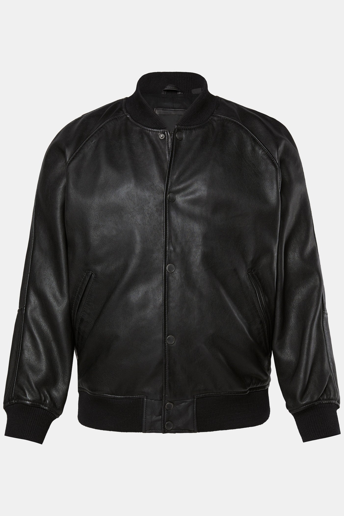 Men's Lamb Nappa Leather College Jacket – Real Leather Black Varsity Bomber (L–7XL)