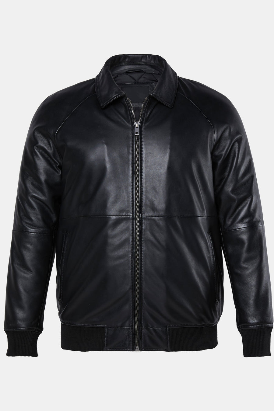 Men's Padded Lamb Nappa Leather Blouson – Real Leather Oversized Bomber Jacket (L–8XL)