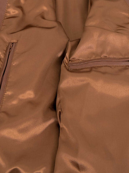 Women's Lamb Leather Moto Jacket – Fitted Tan Brown