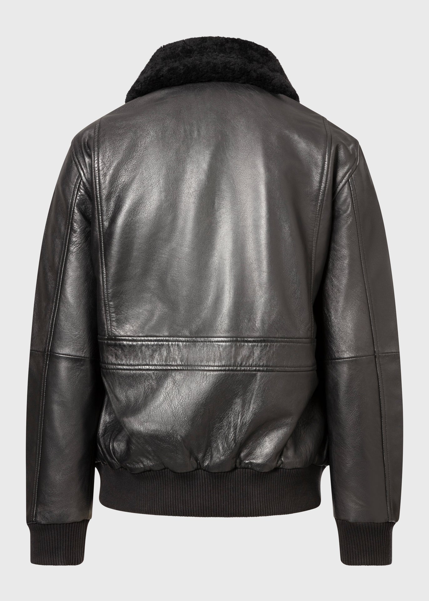 Men's Sheepskin Leather Aviator Bomber Jacket with Shearling Collar – Real Leather Padded Flight Jacket (S–3XL)