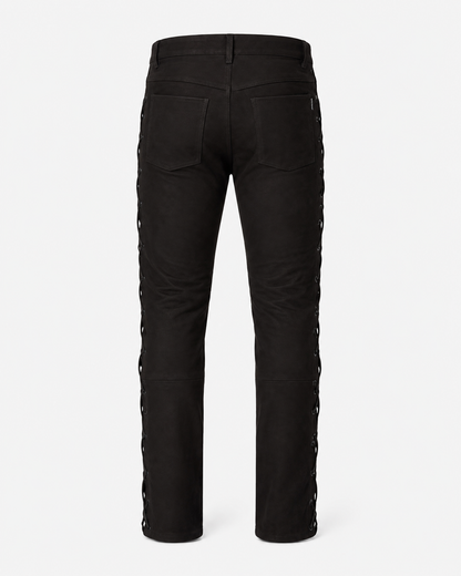 Men’s Buffalo Nubuck Leather Lace-Up Pants