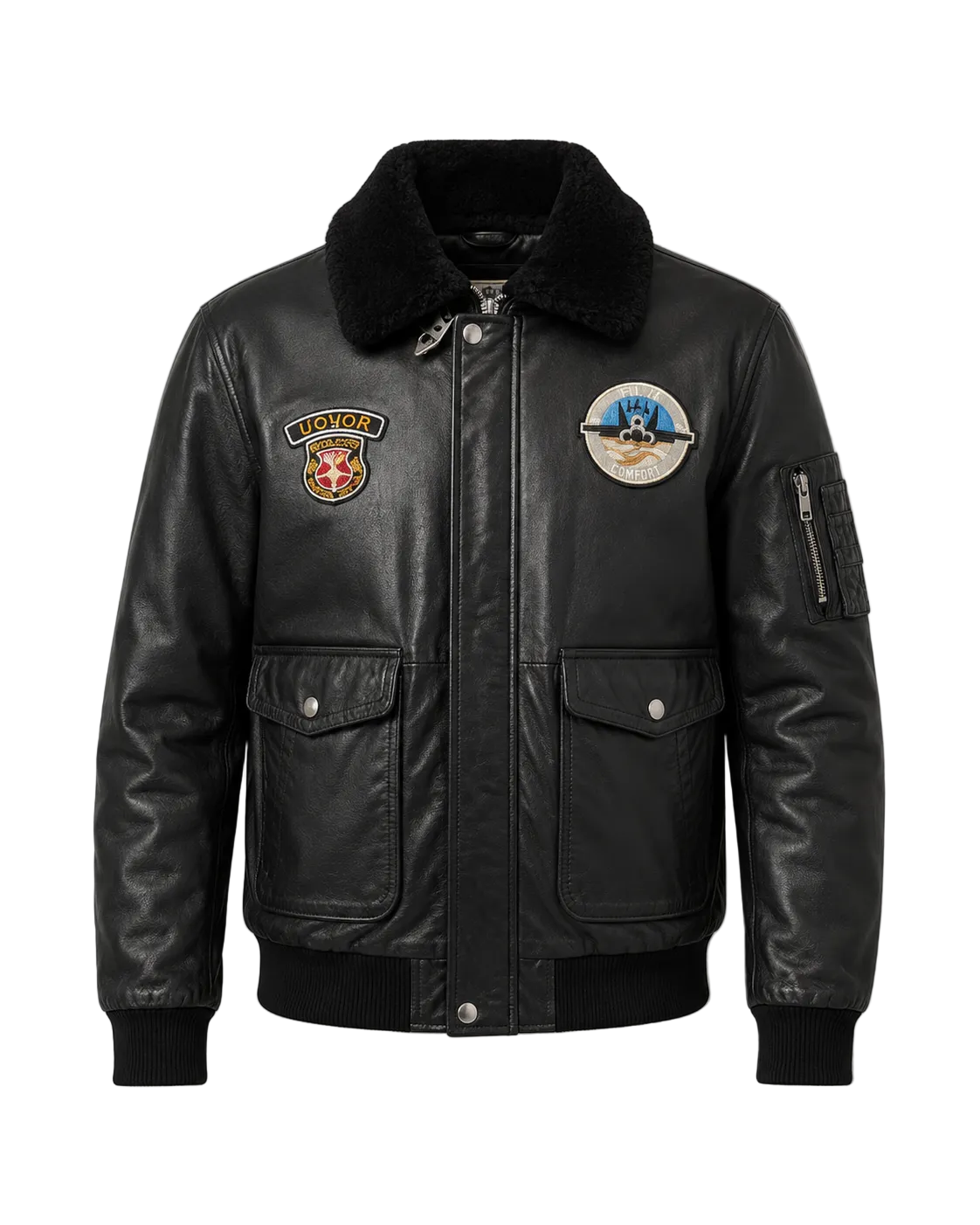 Men’s Sheep Nappa Leather Aviator Bomber Jacket