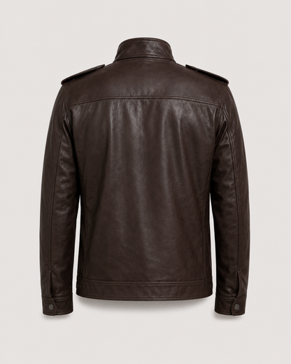 Men’s Leather Utility Field Jacket