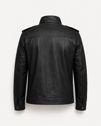 Men’s Leather Utility Field Jacket