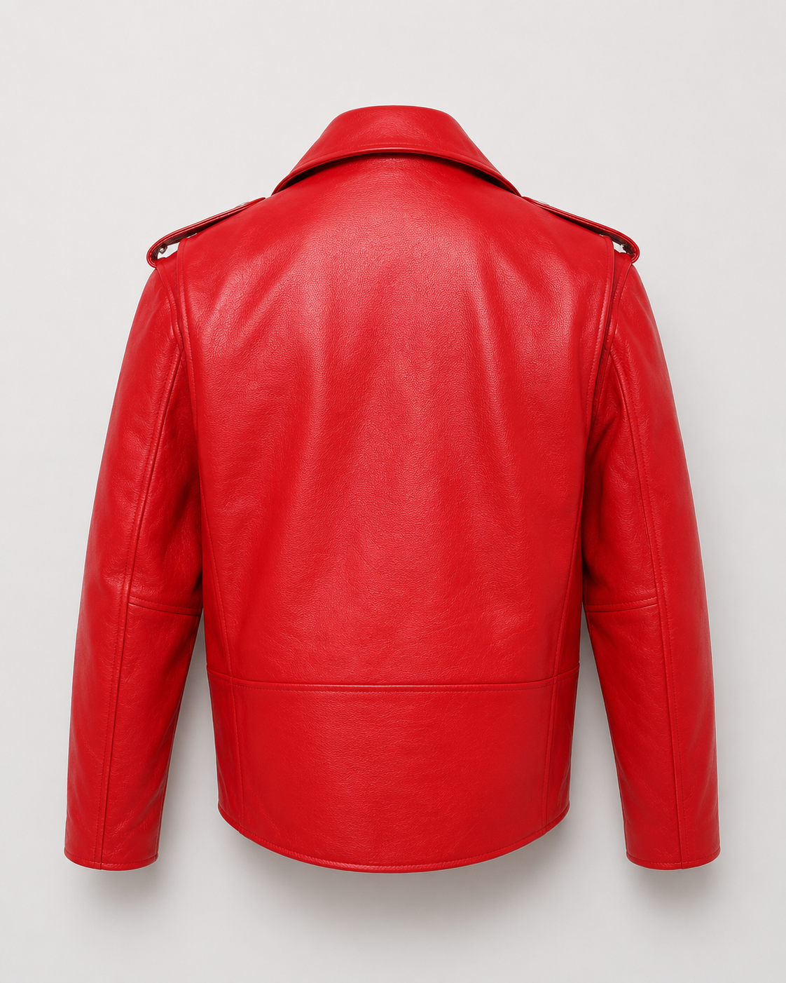 Men’s Buffalo Leather Biker Jacket with Belt