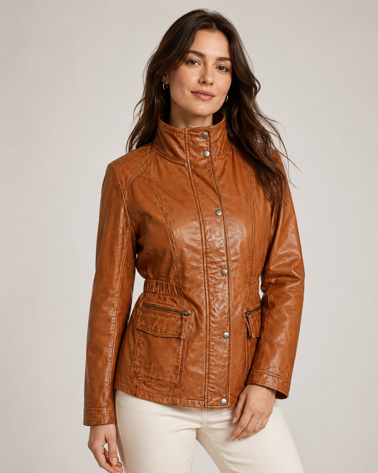 Women’s Leather Field Jacket