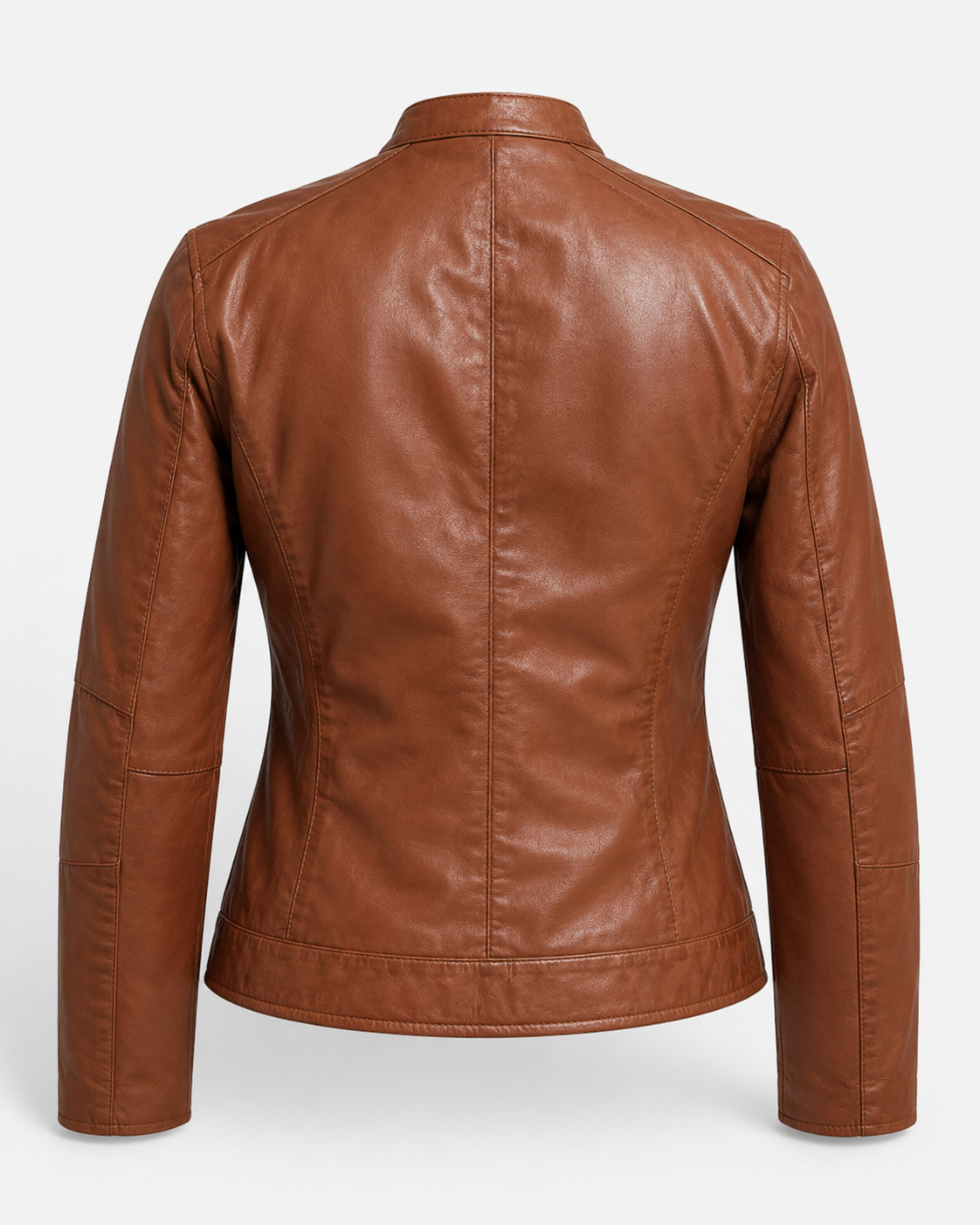 Women’s Slim-Fit Leather Cafe Racer Jacket