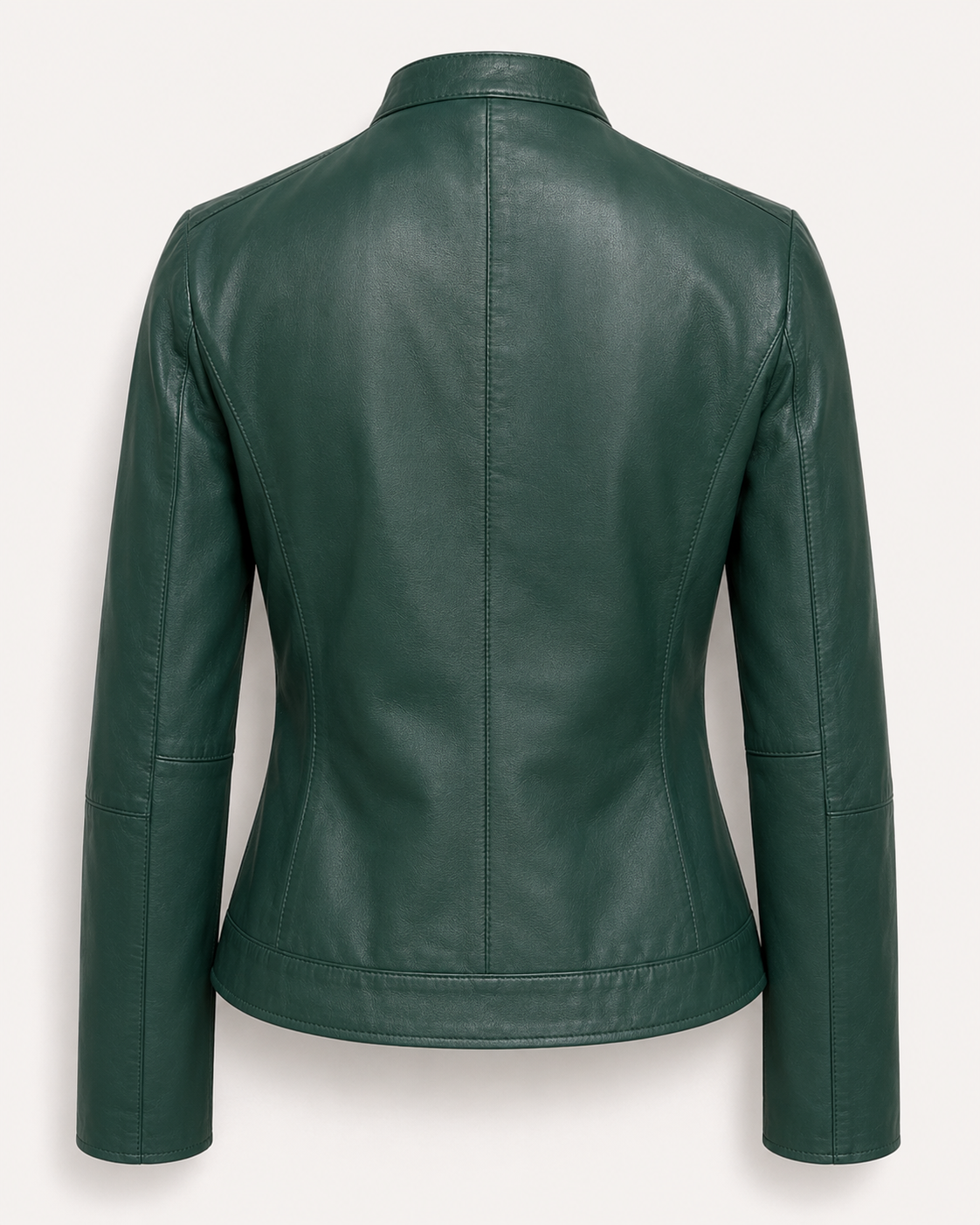 Women’s Slim-Fit Leather Cafe Racer Jacket