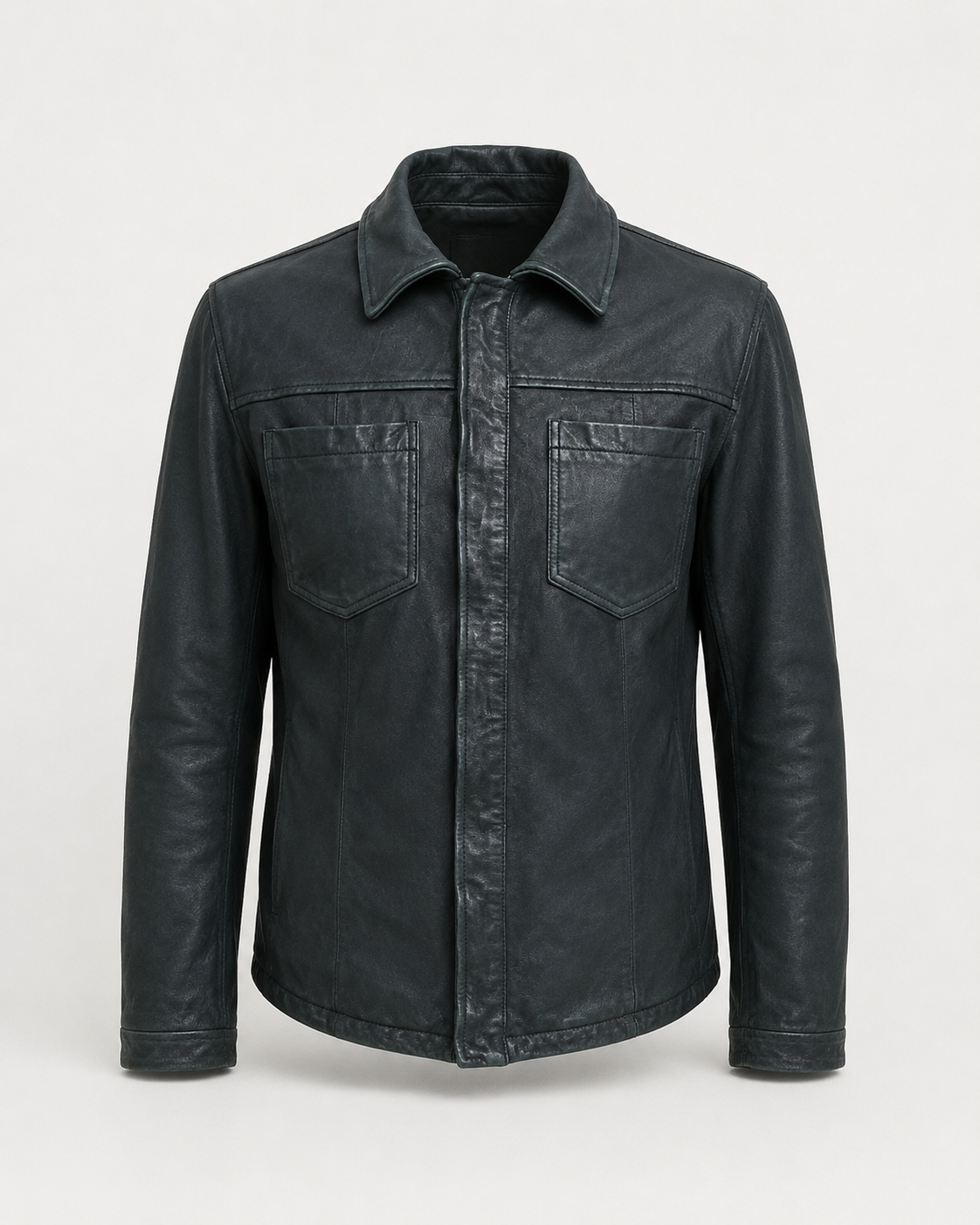 Men’s Lamb Nappa Leather Field Shirt Jacket