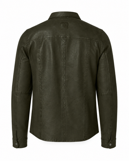 Men’s Reversible Leather Shirt Jacket