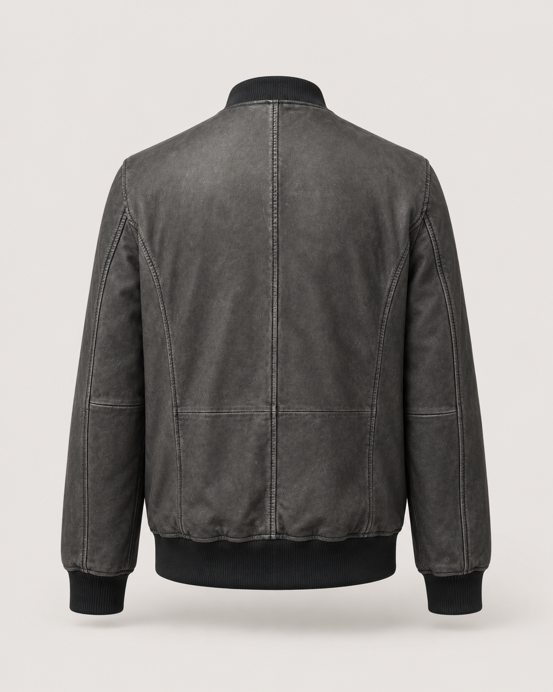 Men’s Washed Leather Bomber Jacket