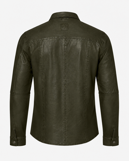 Men's Reversible Lamb Leather Shirt – Real Nappa and Suede Two-in-One Leather Overshirt (S–3XL)