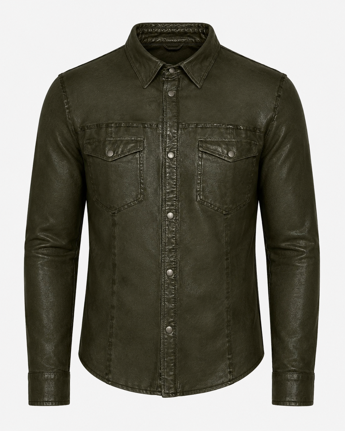 Men's Reversible Lamb Leather Shirt – Real Nappa and Suede Two-in-One Leather Overshirt (S–3XL)