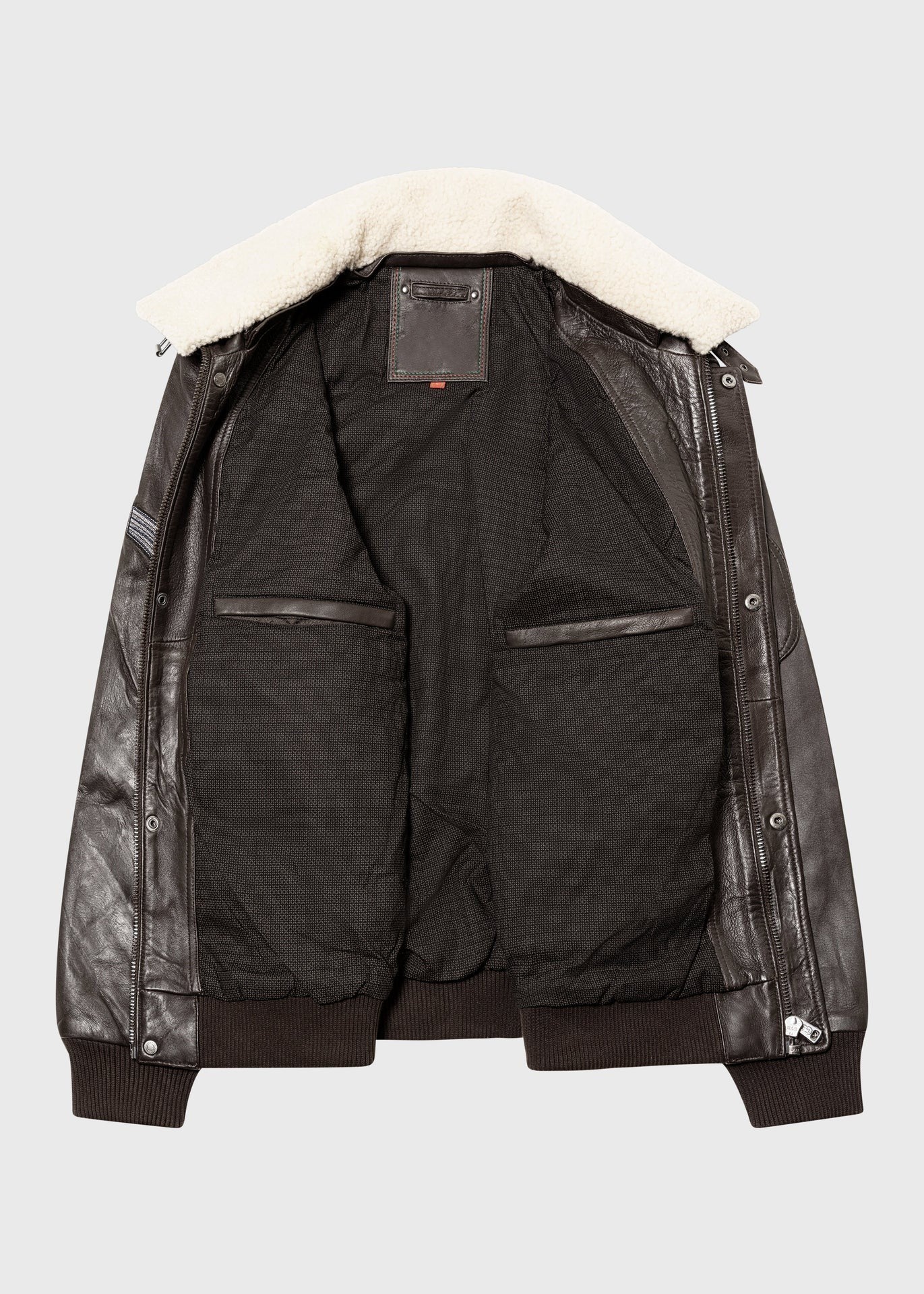 Men's Sheepskin Leather Pilot Jacket with Shearling Collar – Real Leather Aviator Flight Bomber (S–3XL)