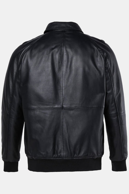 Men's Padded Lamb Nappa Leather Blouson – Real Leather Oversized Bomber Jacket (L–8XL)