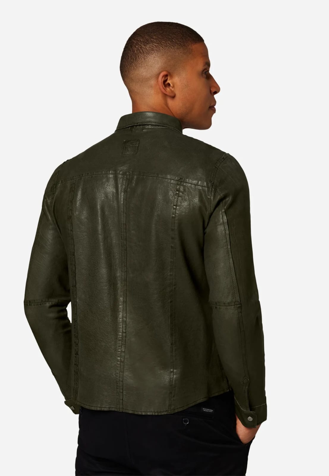 Men’s Reversible Leather Shirt Jacket