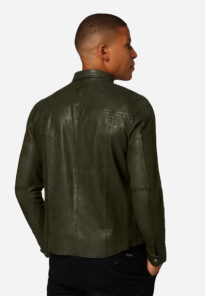Men’s Reversible Leather Shirt Jacket