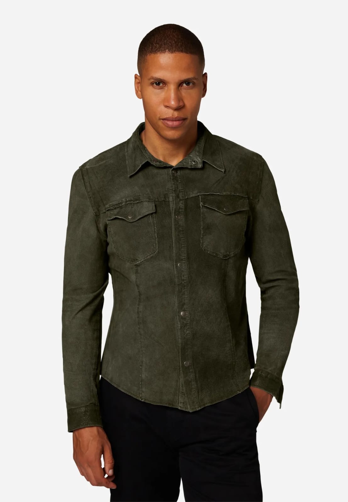 Men’s Reversible Leather Shirt Jacket