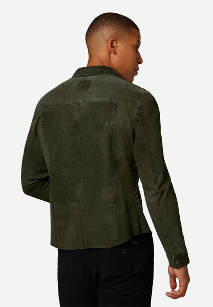 Men’s Reversible Leather Shirt Jacket