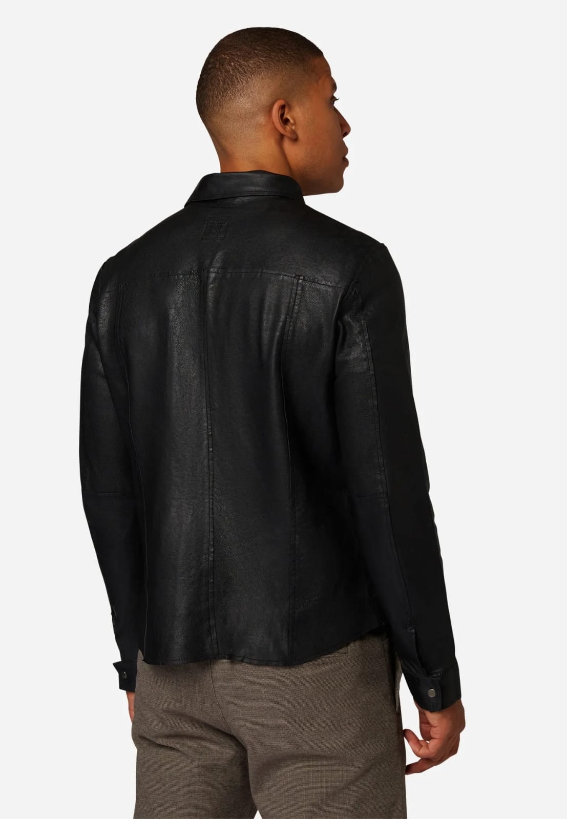 Men’s Reversible Leather Shirt Jacket