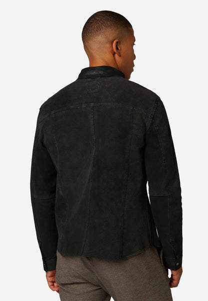 Men’s Reversible Leather Shirt Jacket