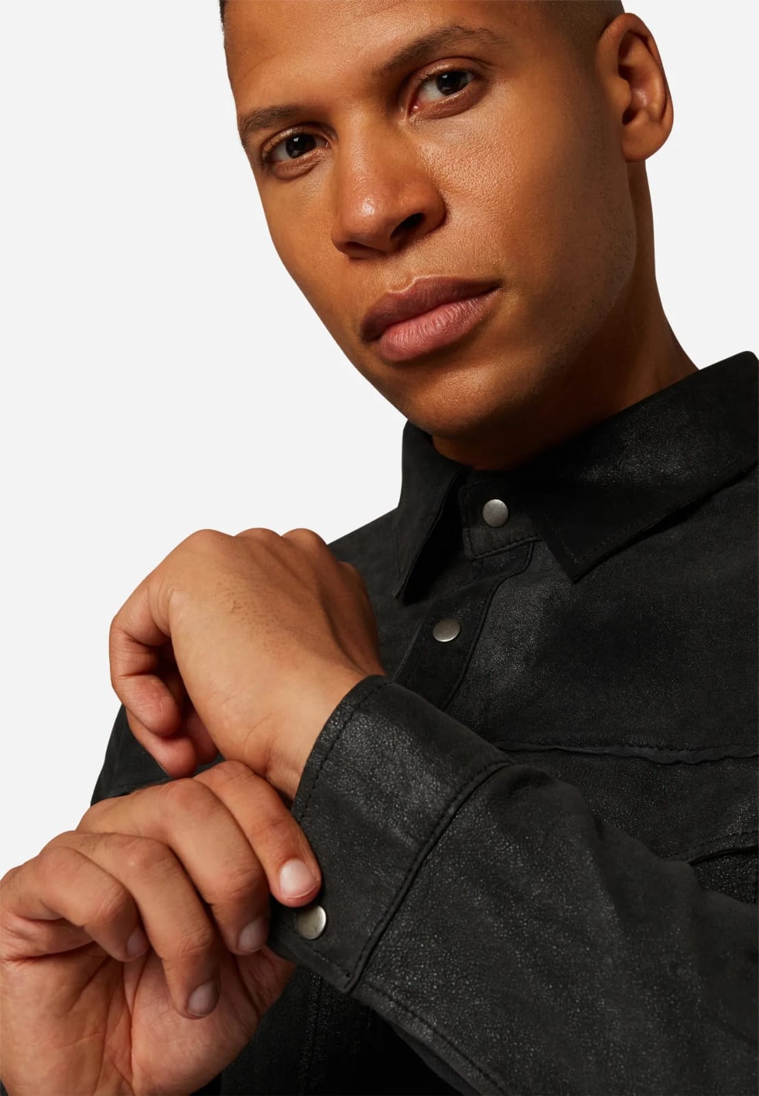 Men’s Reversible Leather Shirt Jacket