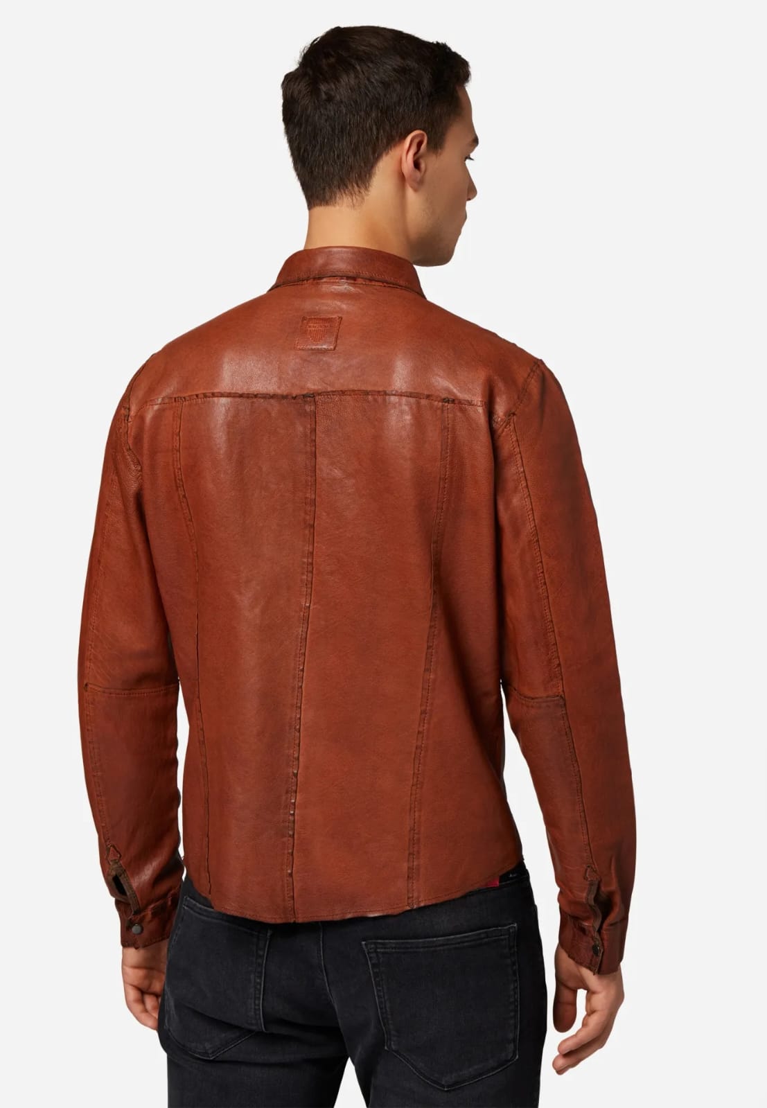 Men’s Reversible Leather Shirt Jacket