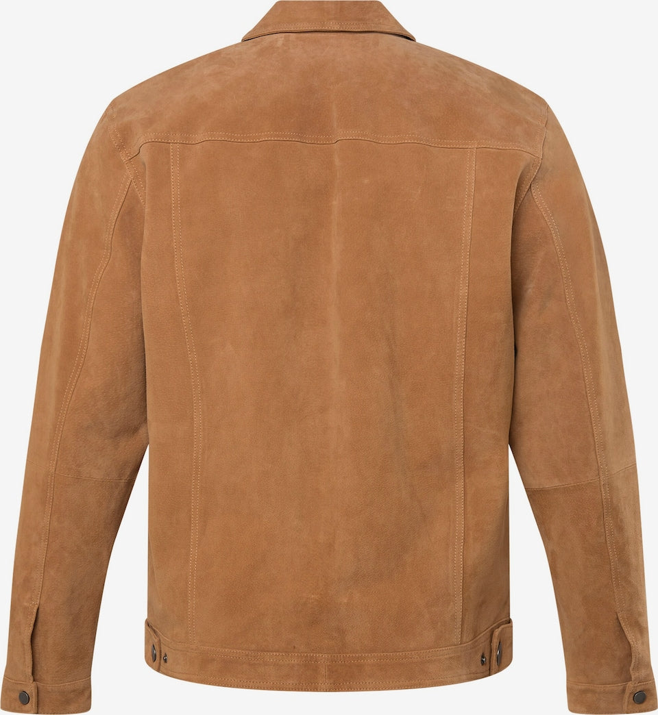 Men's Suede Leather Blouson Jacket – Cognac Big & Tall