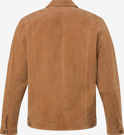 Men's Suede Leather Blouson Jacket – Cognac Big & Tall
