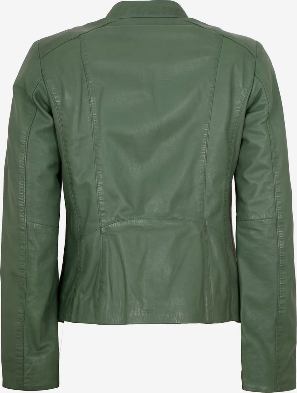 Women's Lamb Leather Racer Jacket – Black, Green or Red Fitted Biker