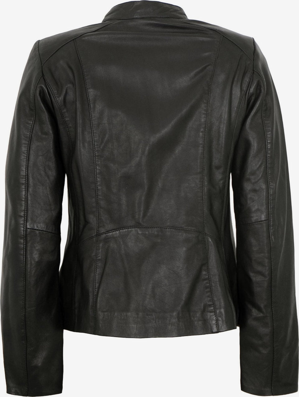 Women's Lamb Leather Racer Jacket – Black, Green or Red Fitted Biker